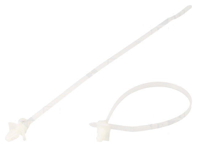 Kabelbinder; met bevestiging; L: 168mm; W: 3,6mm; polyamide; 178N Kabelbinder; met bevestiging; L: 168mm; W: 3,6mm; polyamide; 178N